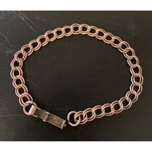 Vintage Lite Cuban Link Solid Copper Bracelet 7.5”